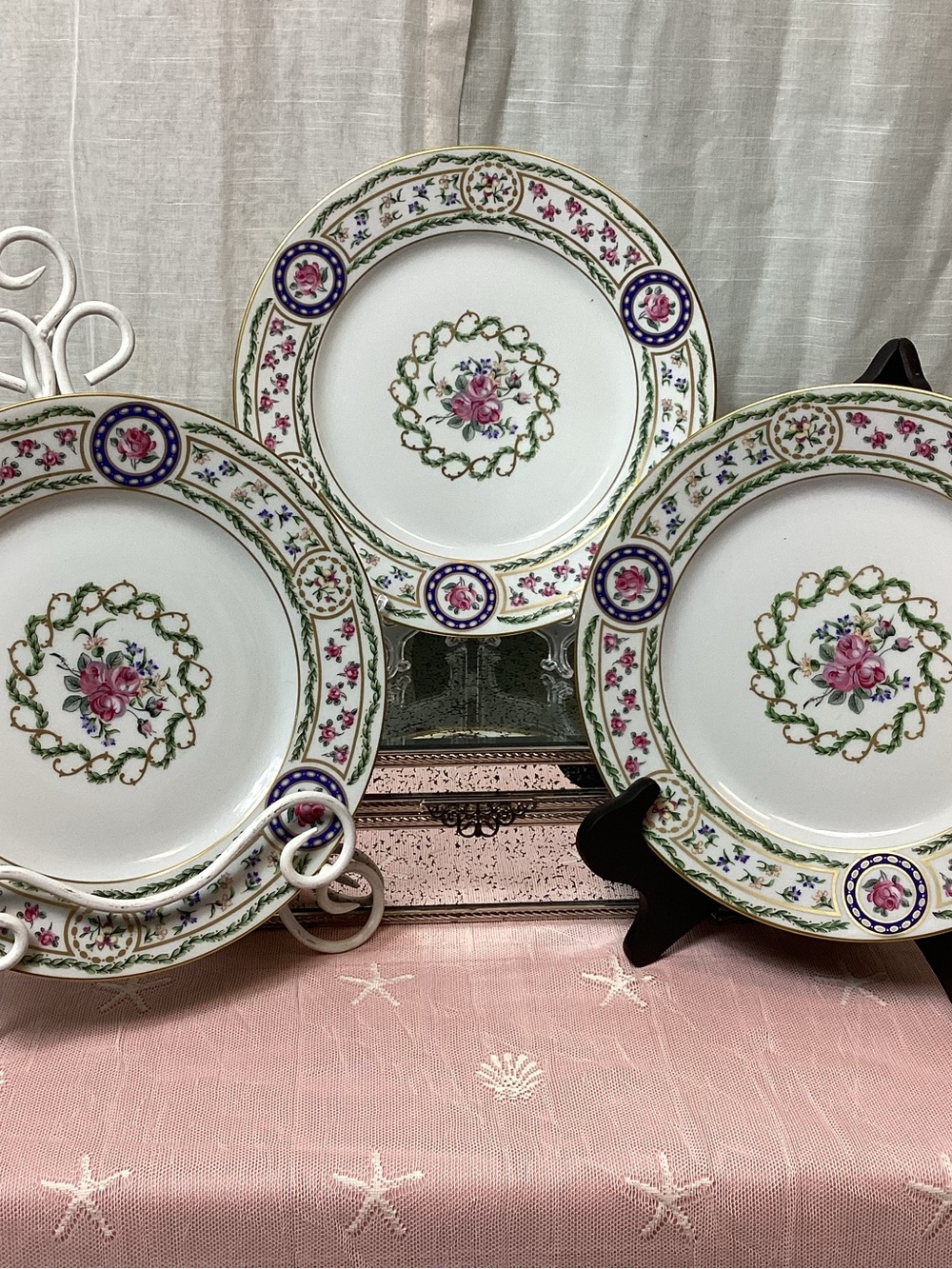 Haviland Limoges Louveciennes Dinner Plates- Set of 3